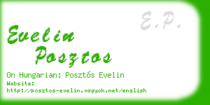 evelin posztos business card