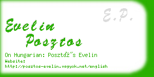 evelin posztos business card
